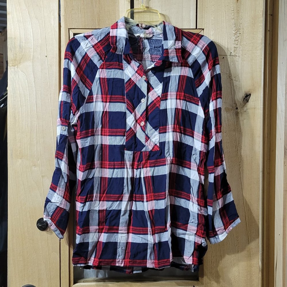 entro womans tunic rayon blouse  size m